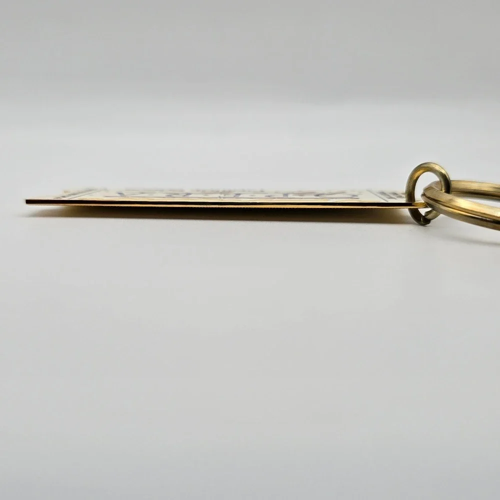 Vtg Gold‎ Tone Ticket Stub Keychain Pacific Opera Premiere Season 1987 Souvenir